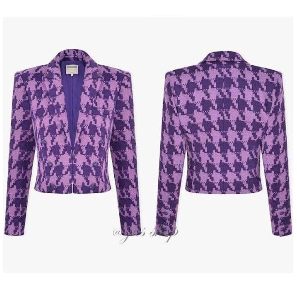 L’agence Inez Cropped Tweed Blazer